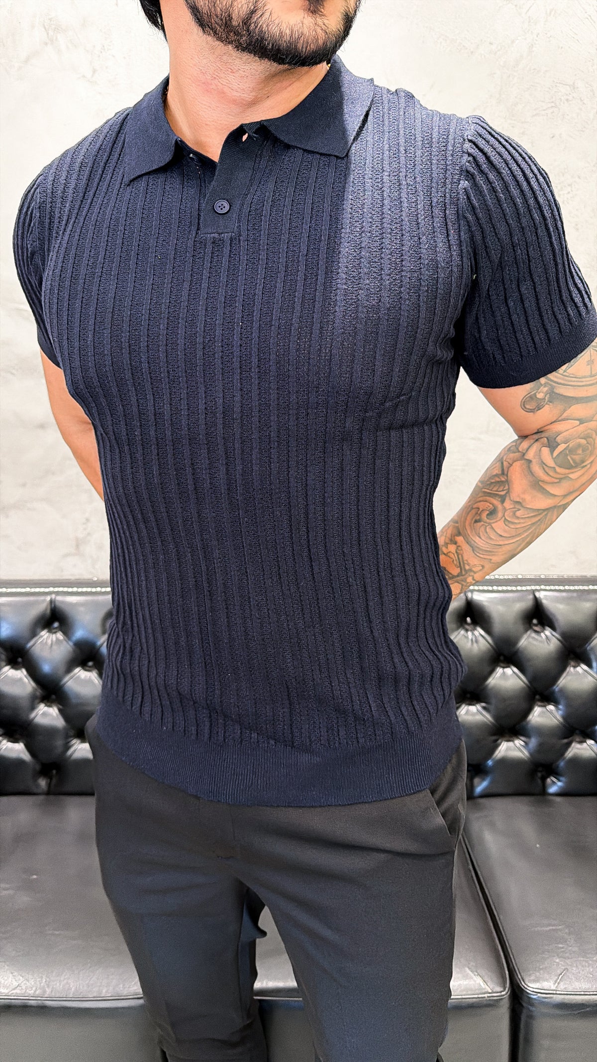 Polo Tricot Luxo Marinho