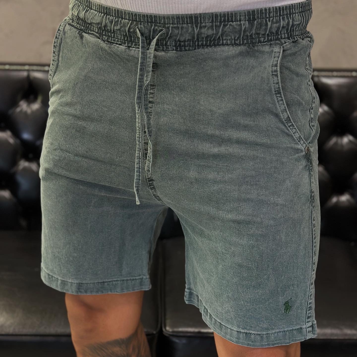 Short Sarja Polo Ralph Lauren Estonada Militar
