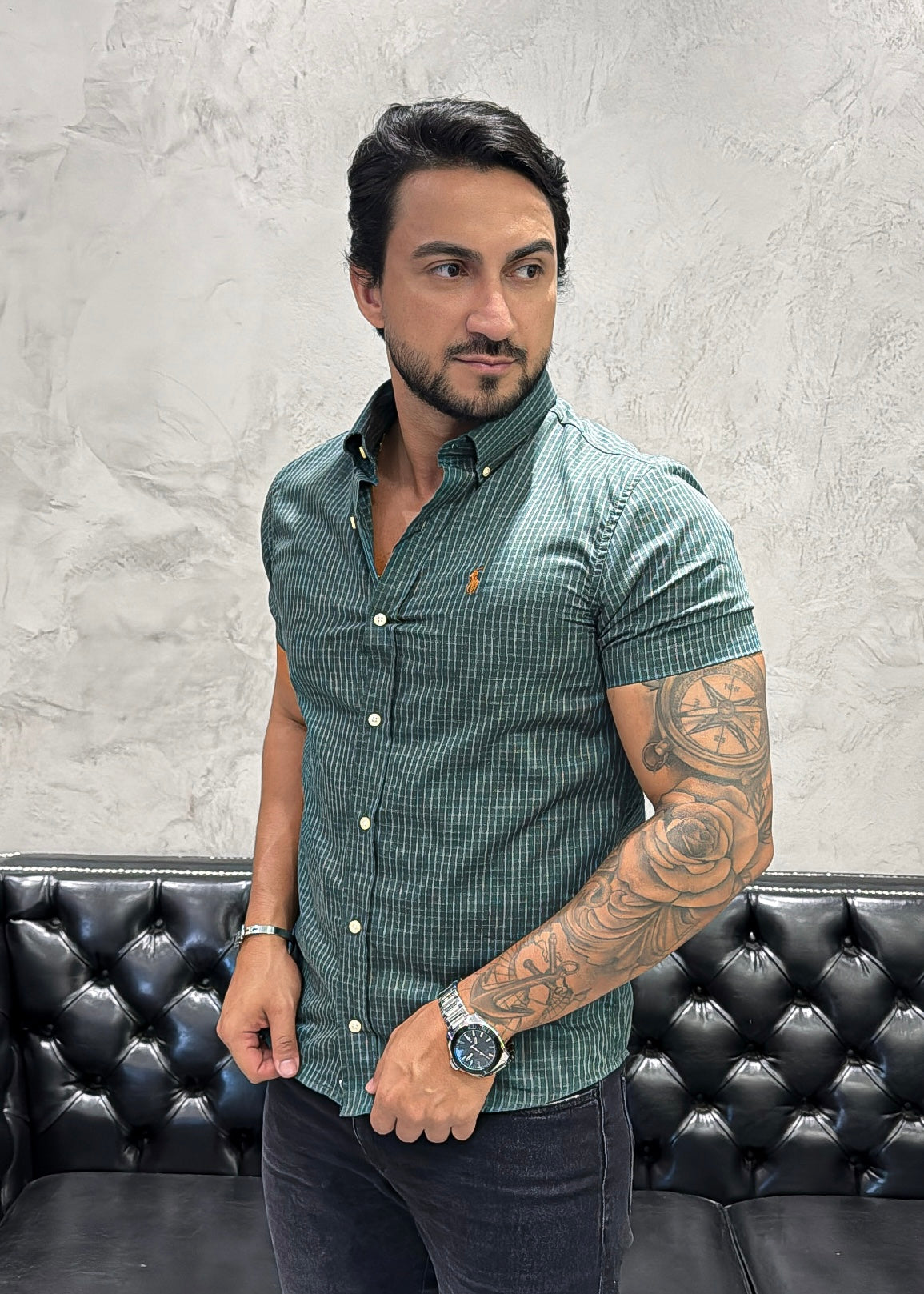 Camisa Ralph Lauren M/Curta Xadrez