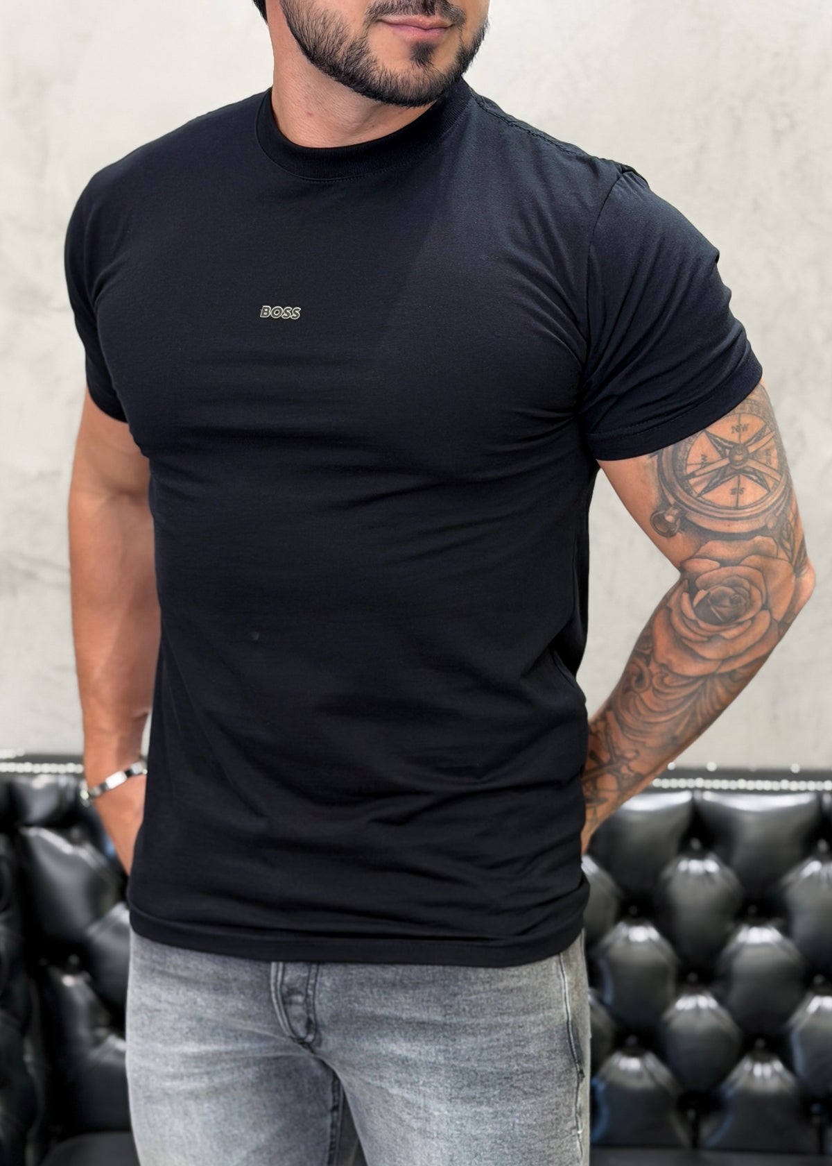 T-Shirt BOSS Basic Preto