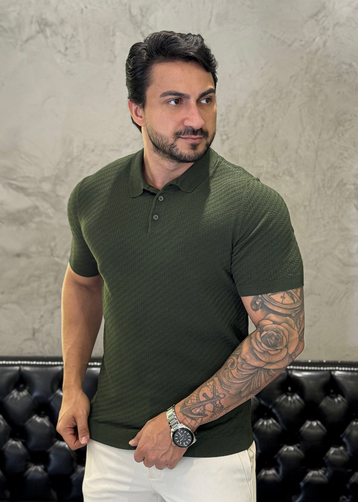 Polo Tricot Luxo Militar