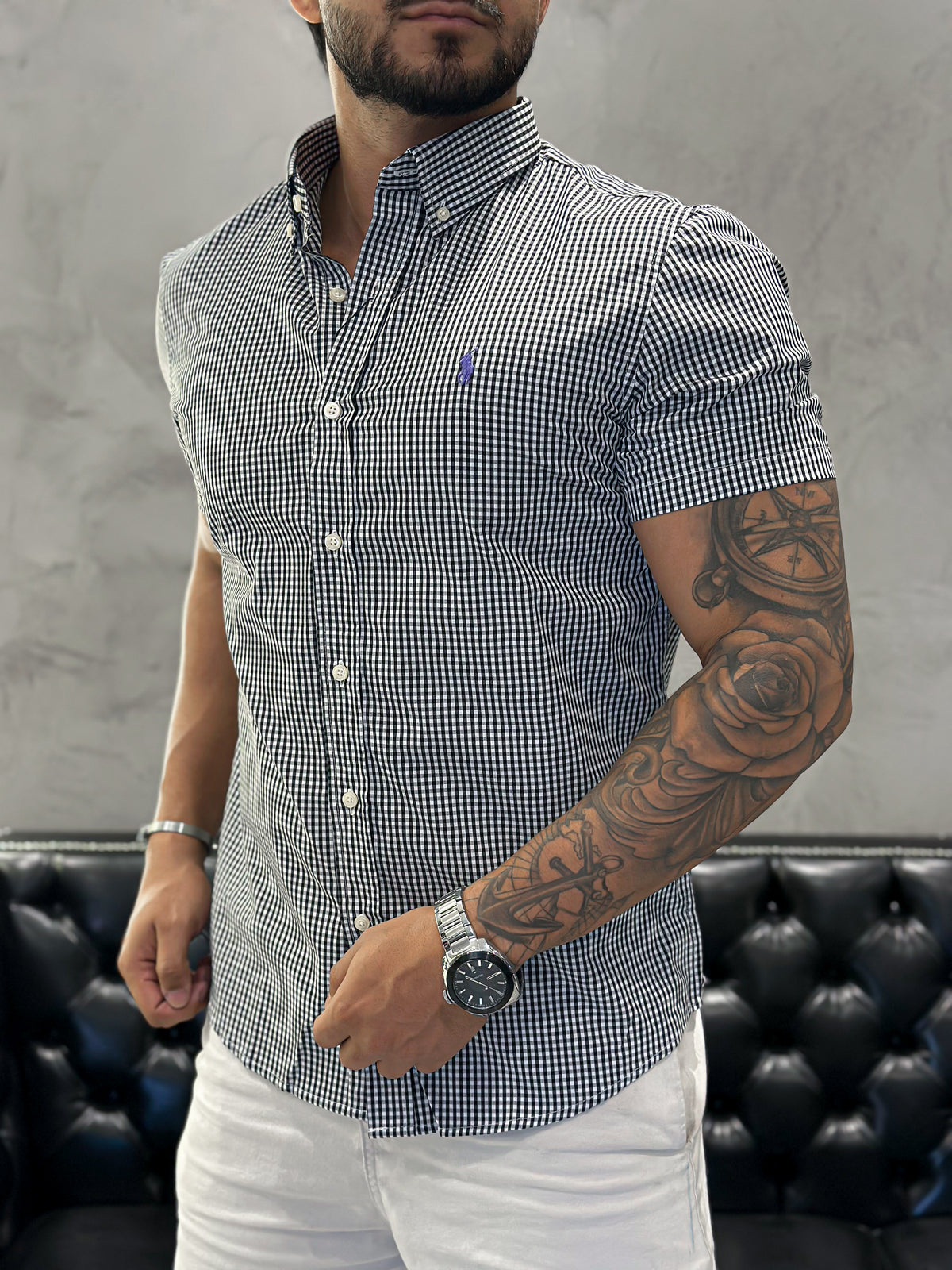 Camisa Ralph Lauren M/Curta Xadrez