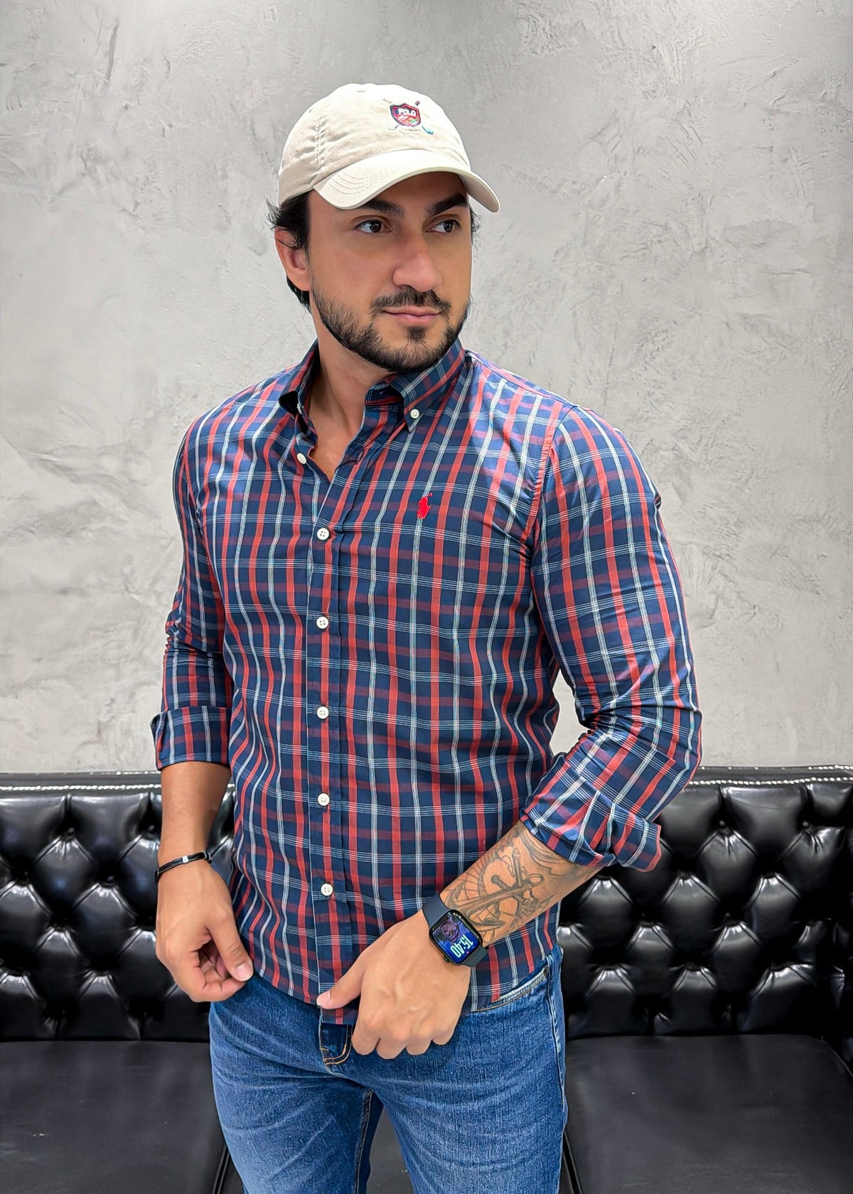 Camisa Ralph Lauren M/Longa Xadrez