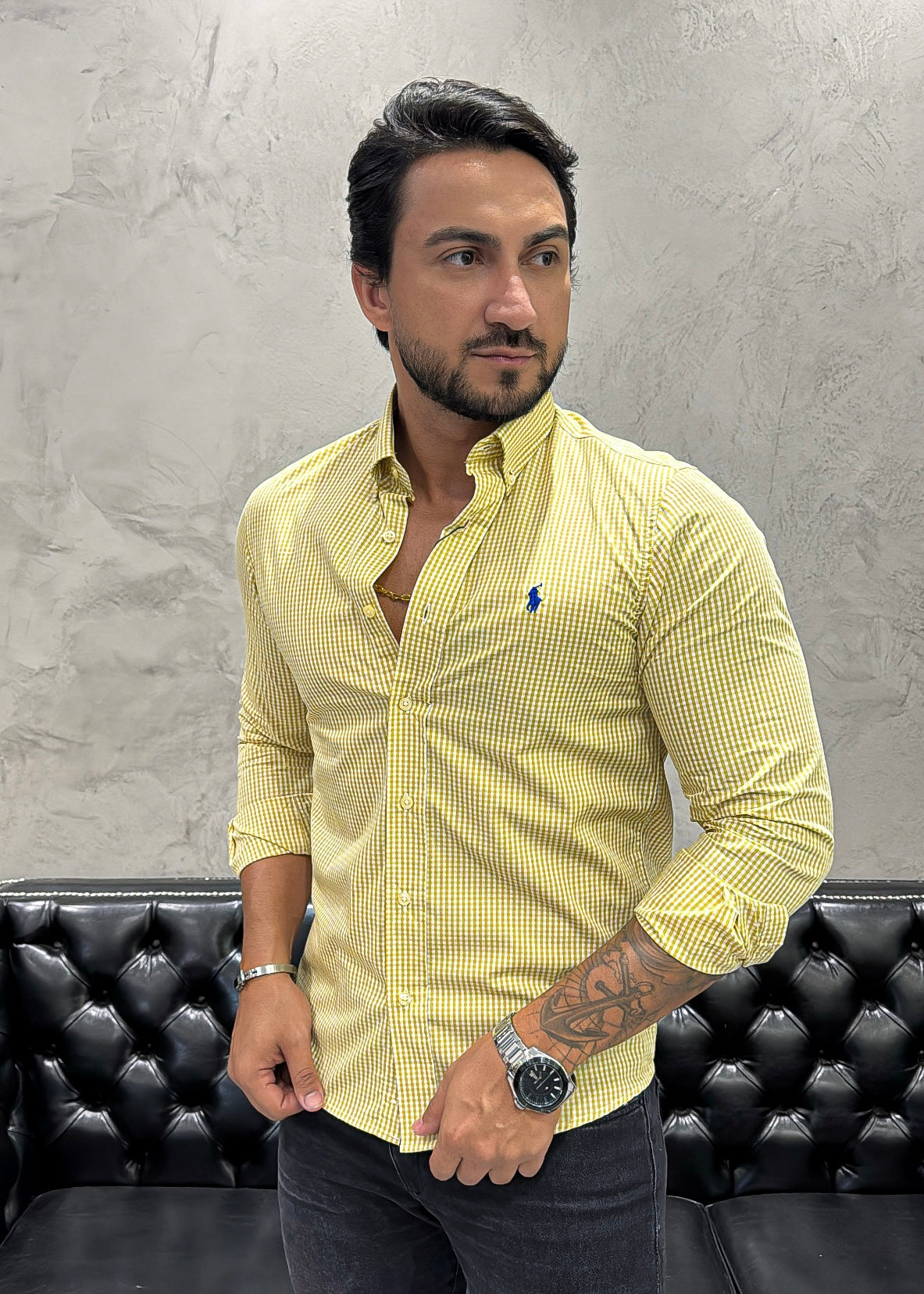 Camisa Ralph Lauren M/L Microxadrez