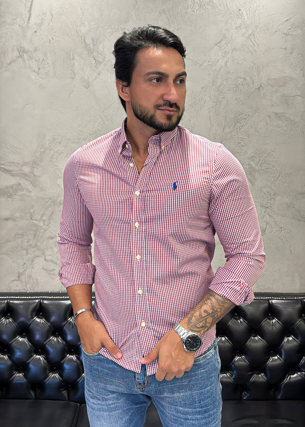 Camisa Ralph Lauren M/Longa Xadrez