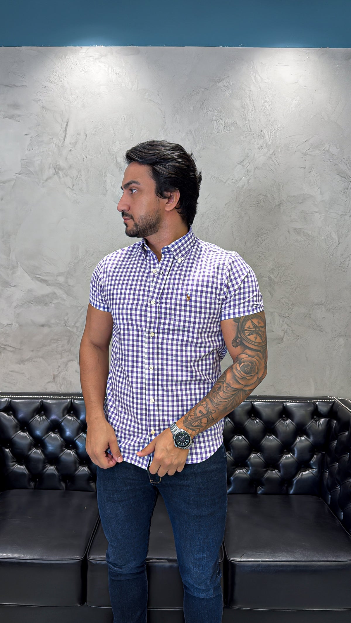 Camisa Ralph Lauren M/C Xadrez