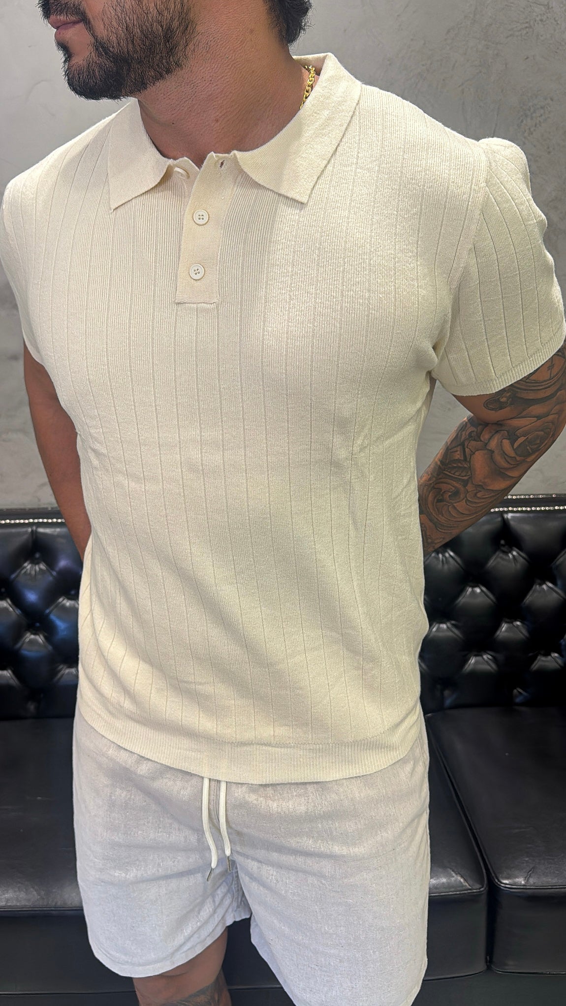 Polo Tricot Luxo Bege