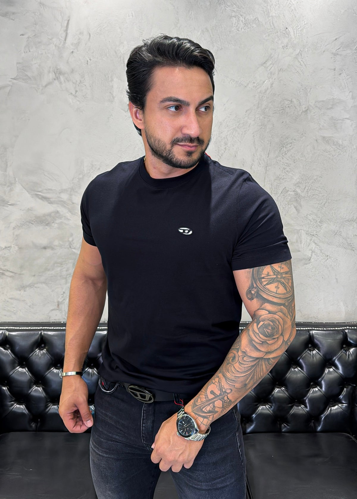 T-Shirt DIESEL Basic Preto