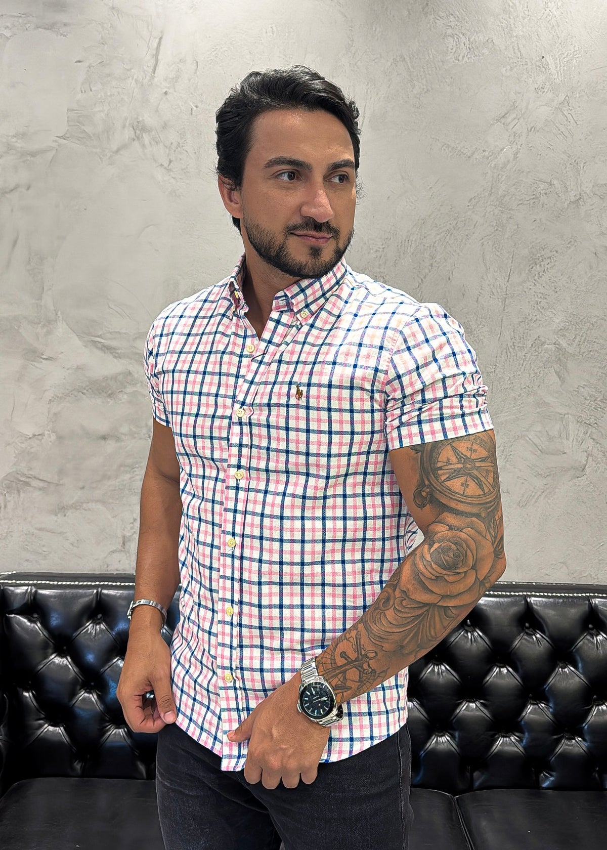 Camisa Ralph Lauren M/Curta Xadrez