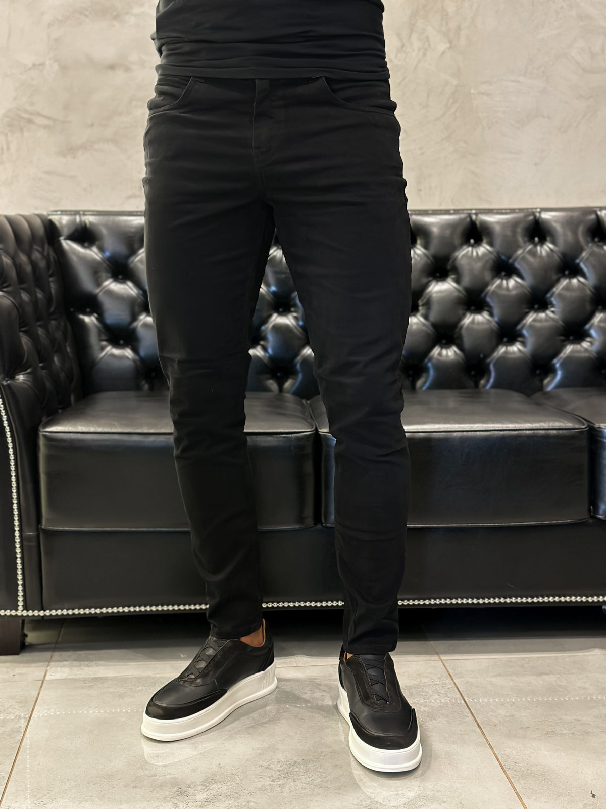 Calça Jeans Slim Preto
