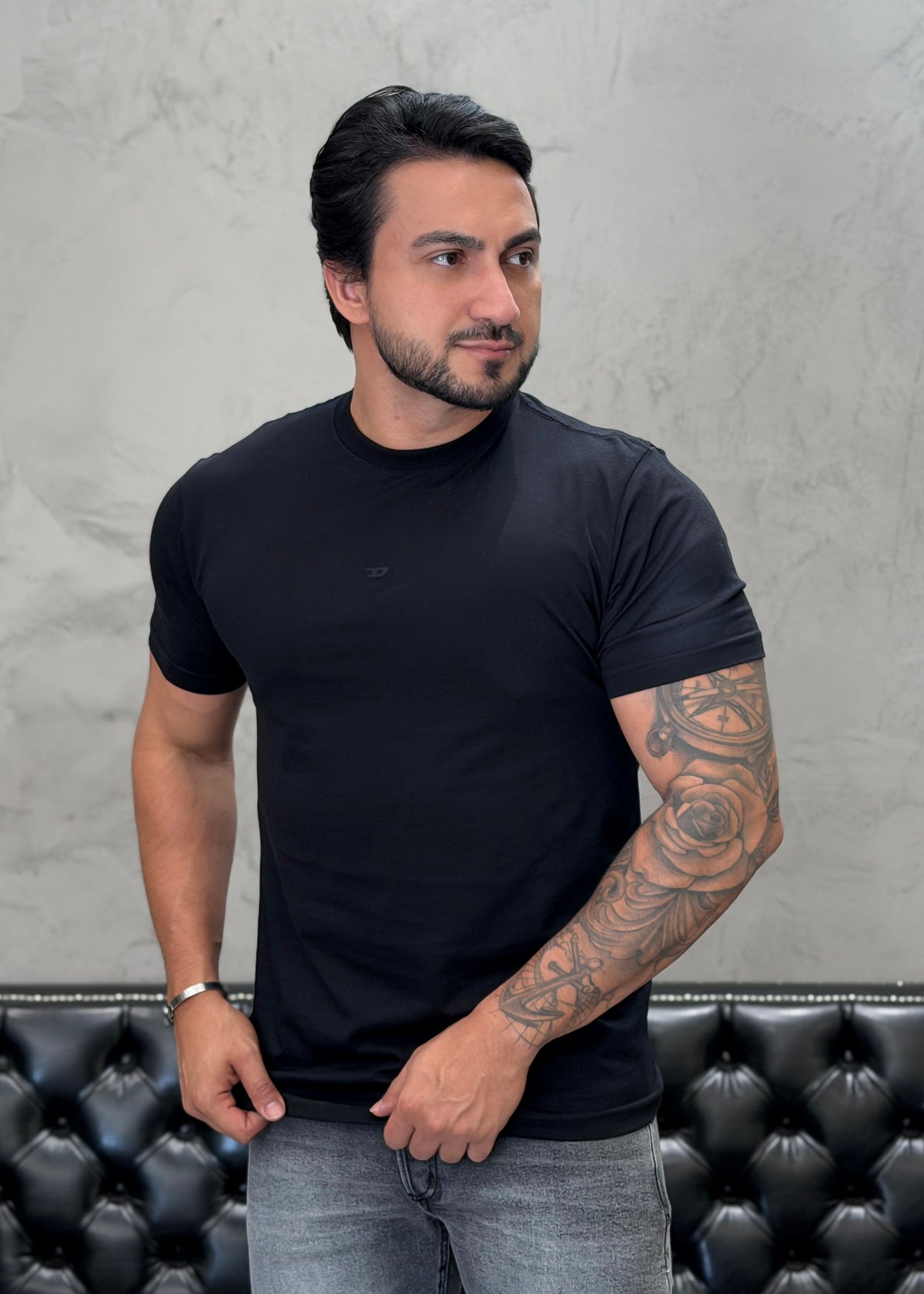 T-Shirt DIESEL Basic Preto