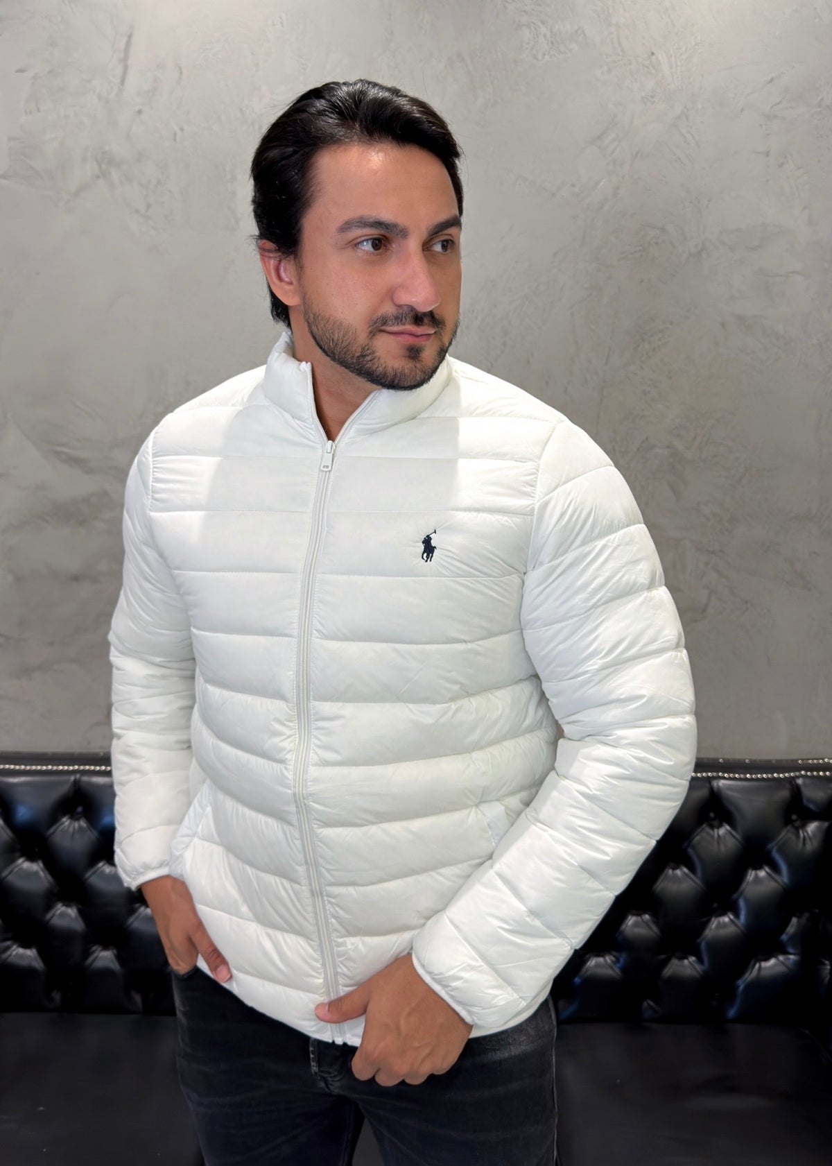 Jaqueta Puffer Ralph Lauren Branco