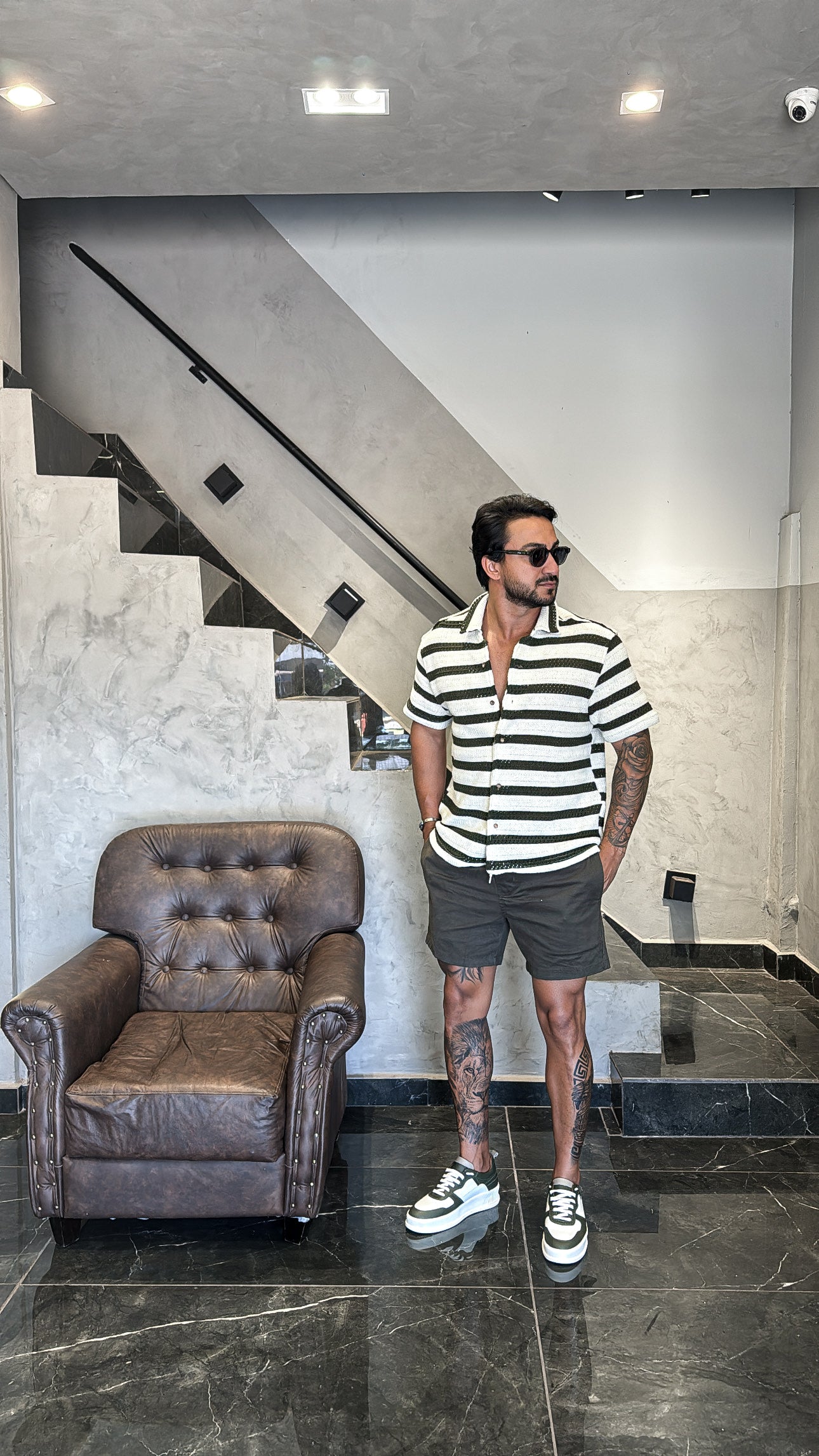 Camisa Resort Tricot Musgo