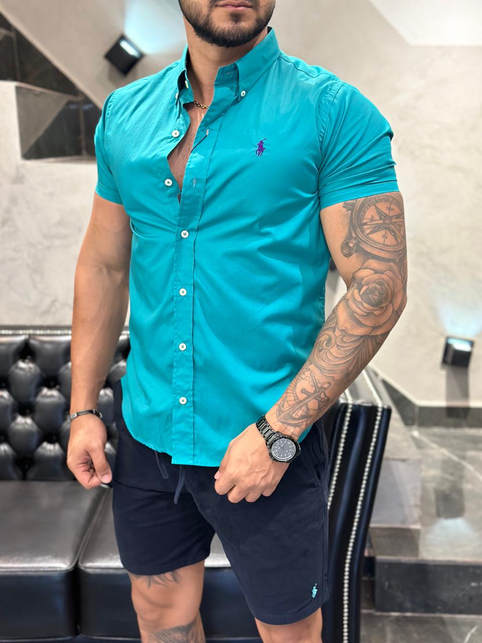 Camisa Ralph Lauren M/Curta