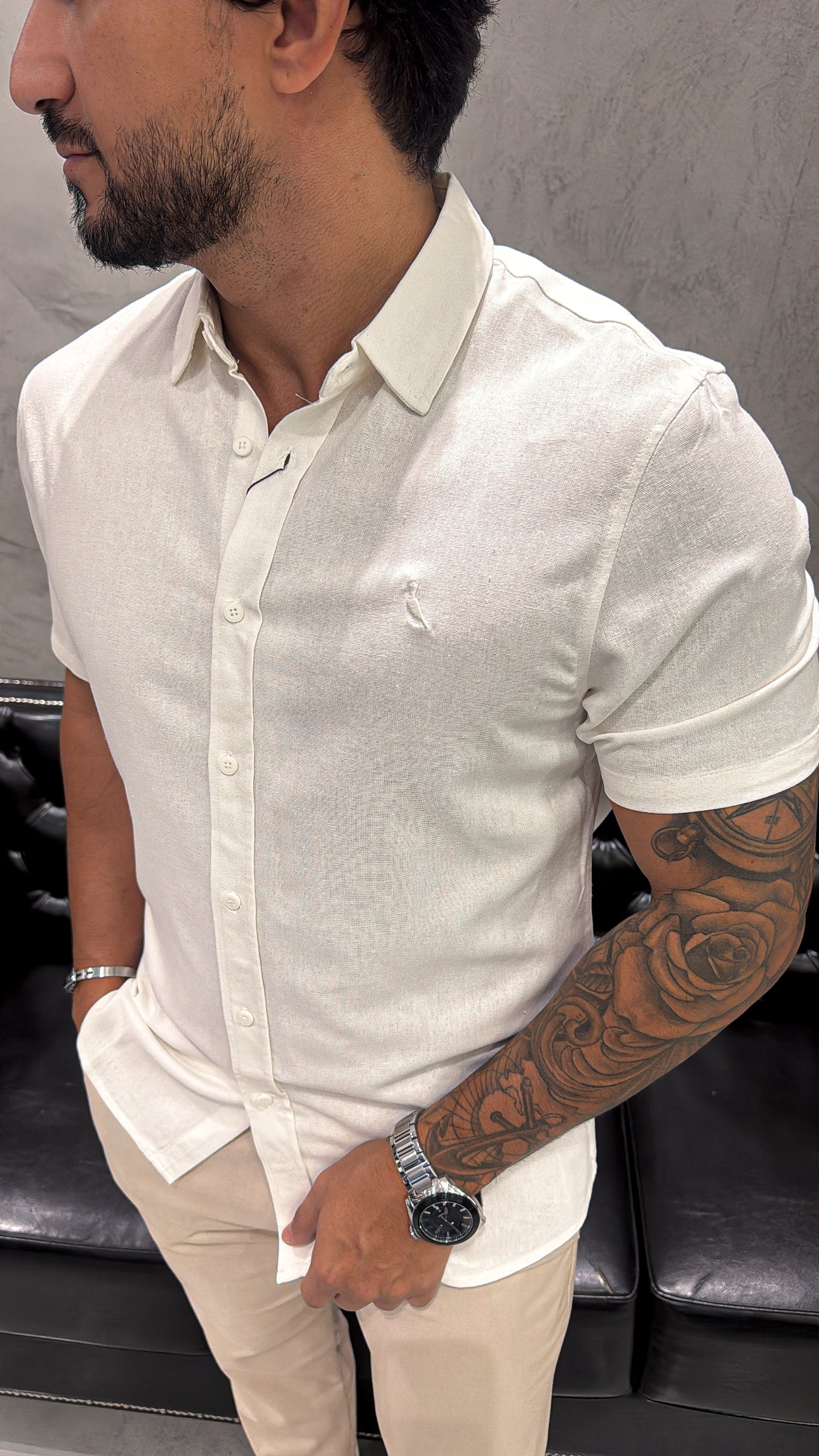 Camisa Reserva Linho M/C Branco