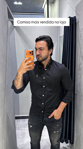 Camisa Ralph Lauren M/L Preto