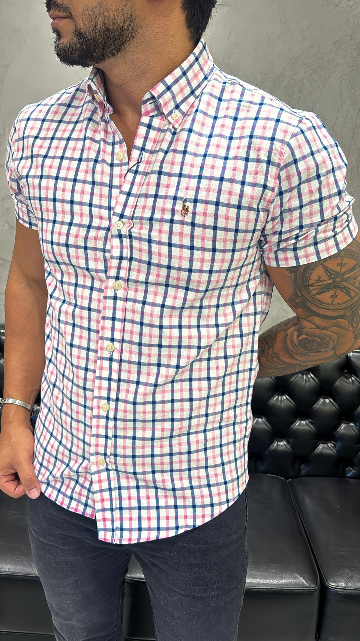 Camisa Ralph Lauren M/Curta Xadrez