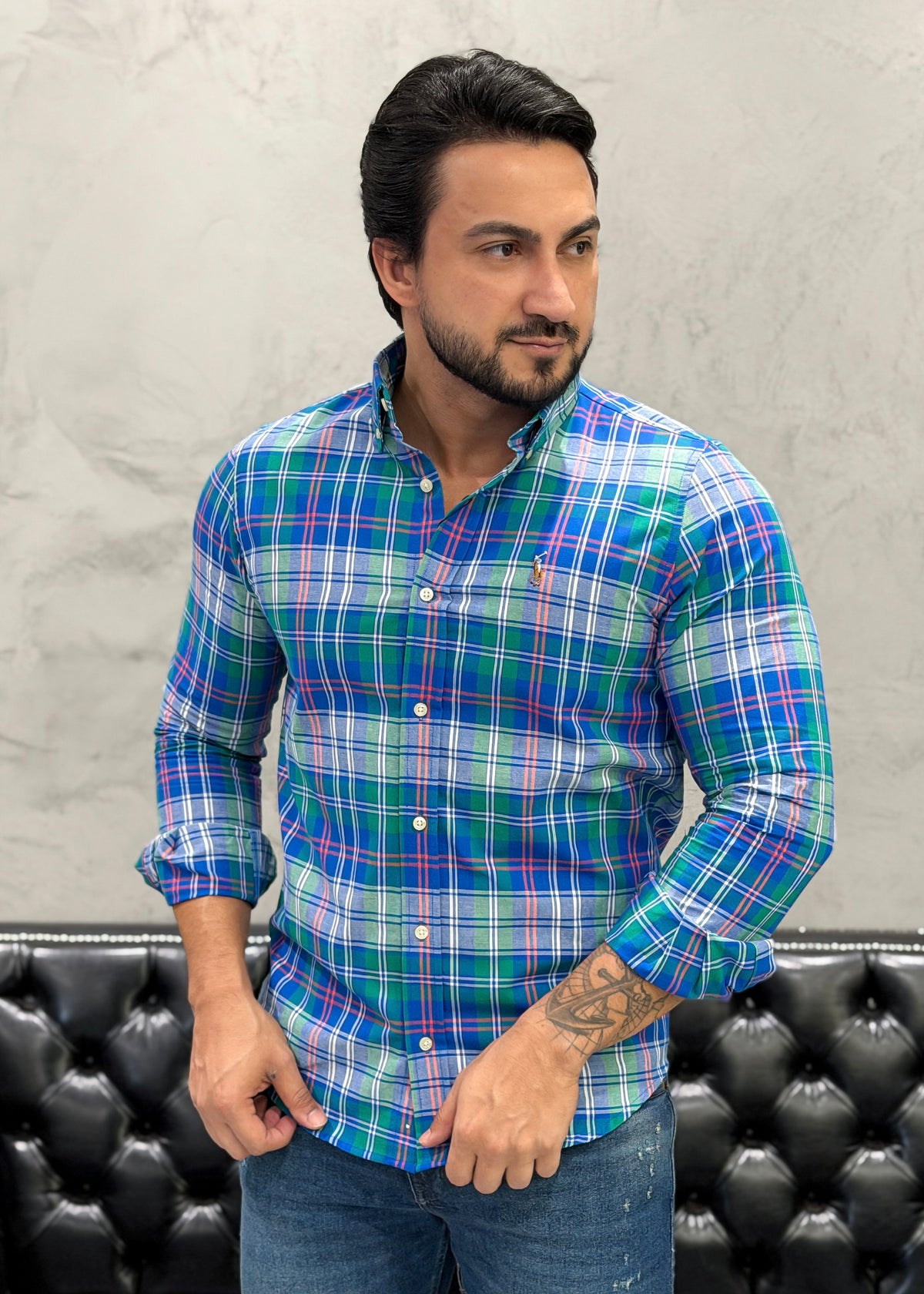 Camisa Ralph Lauren M/L Xadrez Americana
