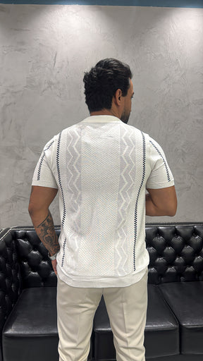 Camisa Tricot luxo Botão