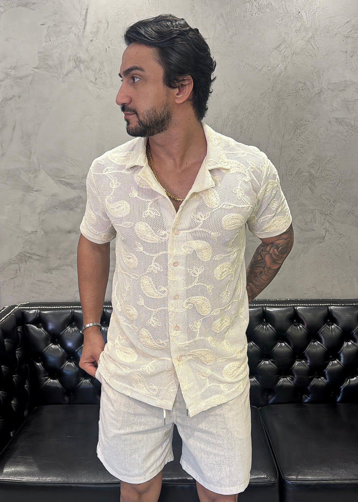Camisa Riviera Tricot Bege