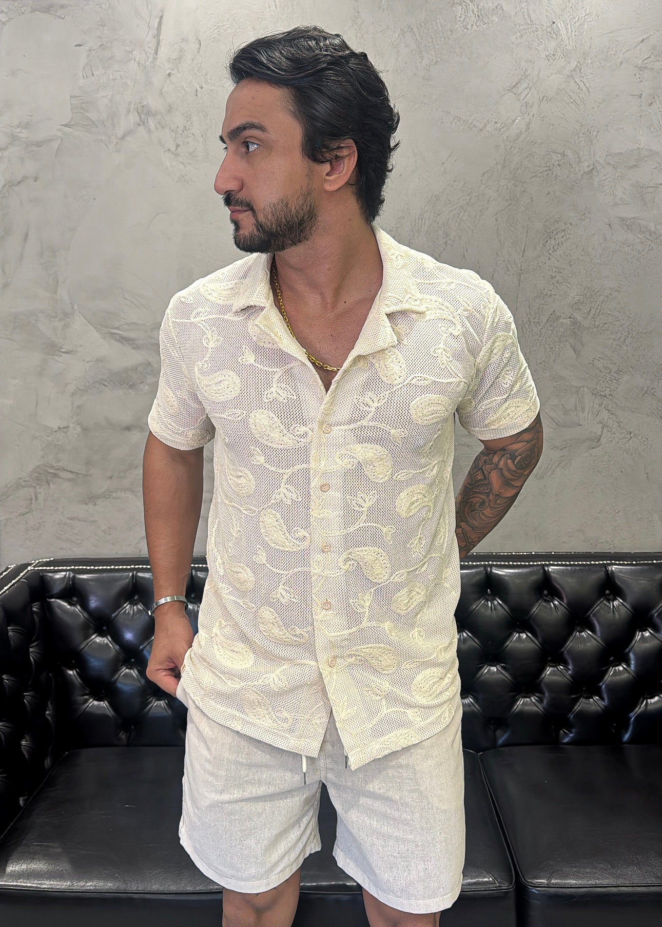 Camisa Riviera Tricot Bege