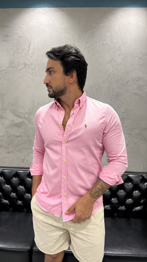 Camisa Ralph Lauren Sarja M/L Rosa