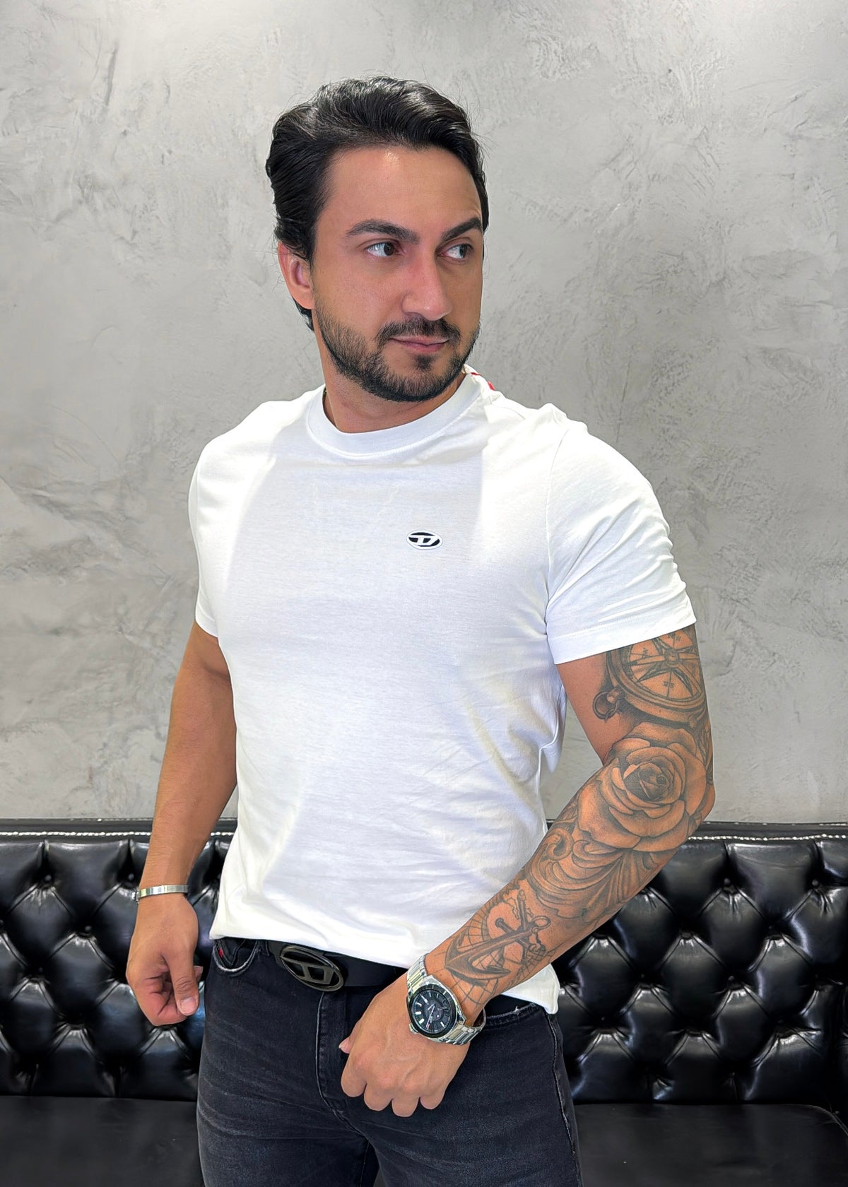 T-Shirt DIESEL Basic Branco
