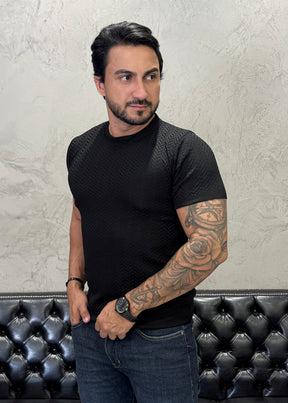 T-Shirt Basica Tricot Preto