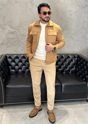Jaqueta Suede Khaki