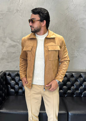 Jaqueta Suede Khaki