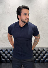 Polo Tricot Luxo Marinho
