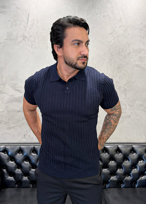 Polo Tricot Luxo Marinho