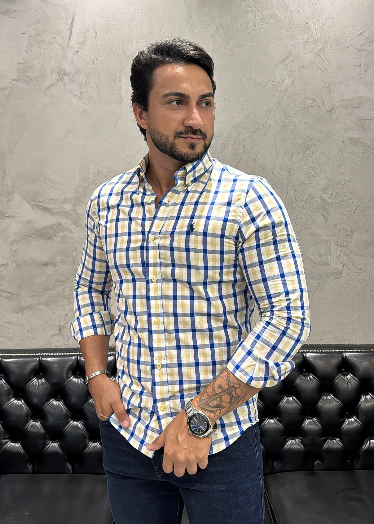 Camisa Ralph Lauren M/Longa Xadrez