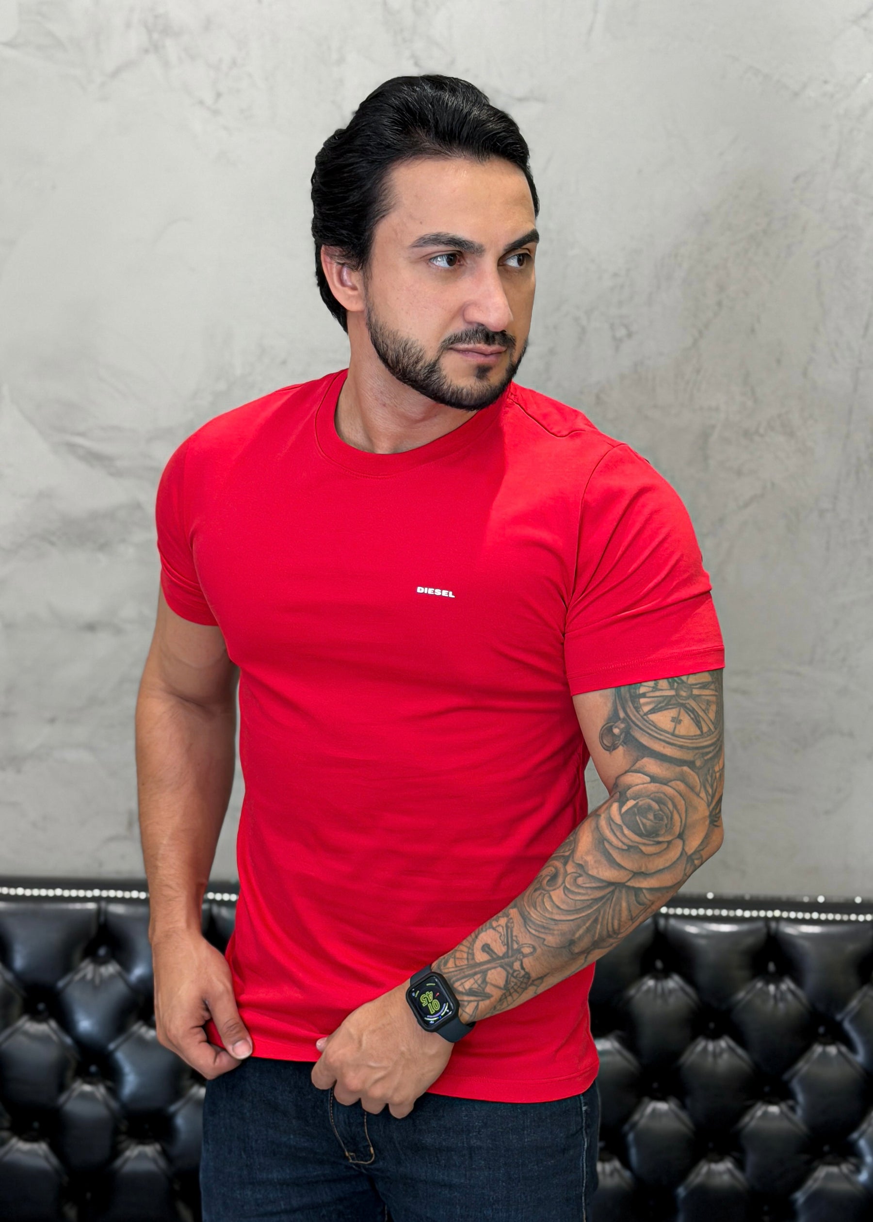 T-Shirt DIESEL Basic Vermelho