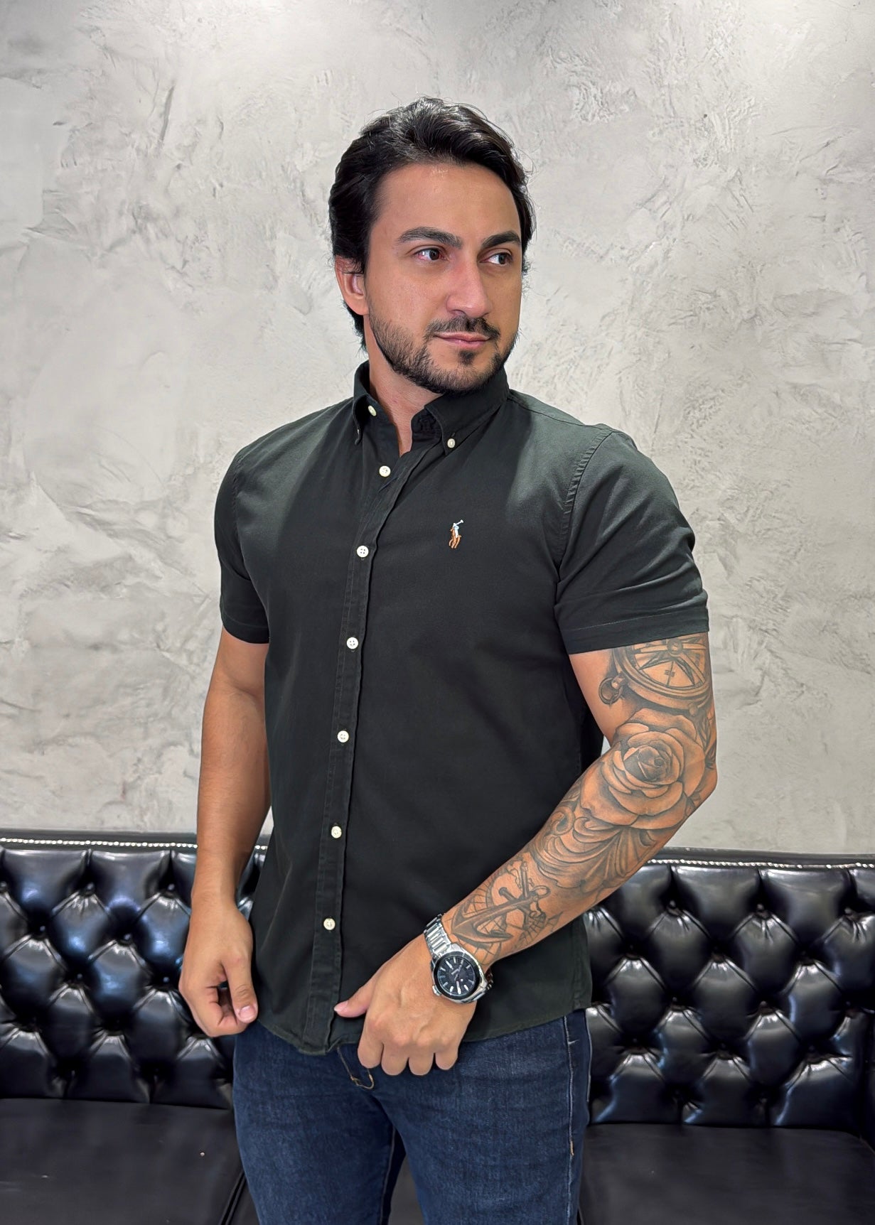 Camisa Ralph Lauren M/C Verde