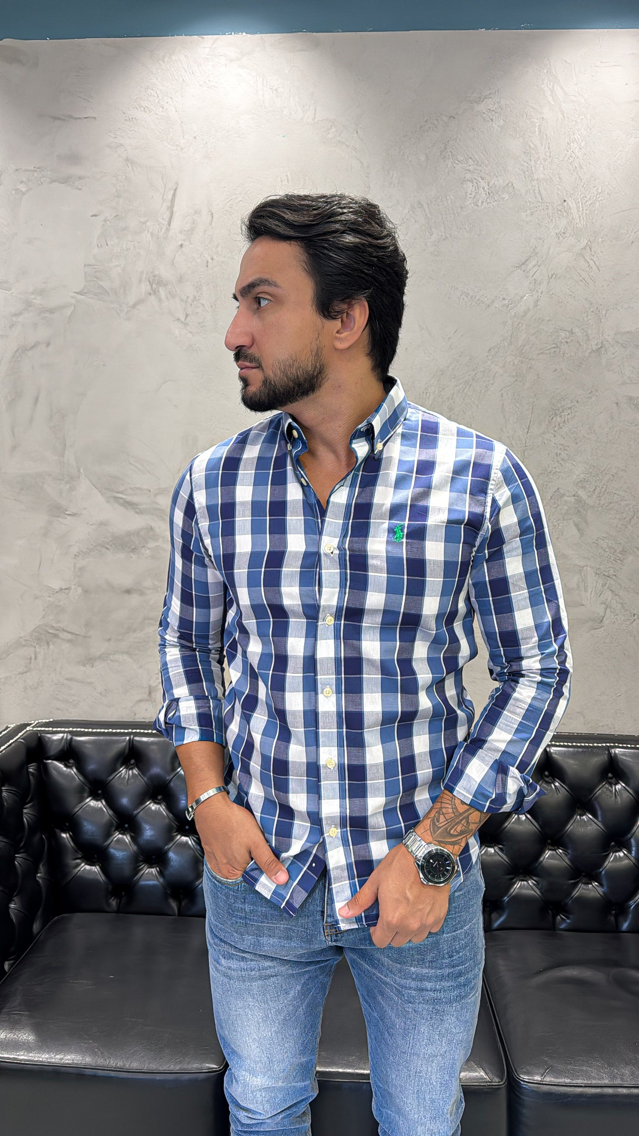 Camisa Ralph Lauren M/Longa Xadrez