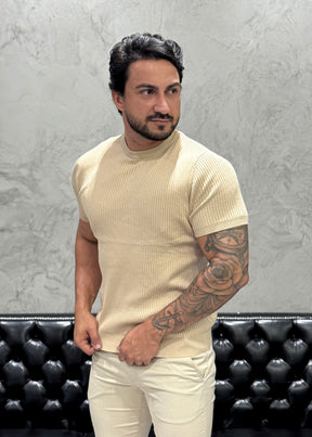 T-Shirt Tricot Luxo Areia