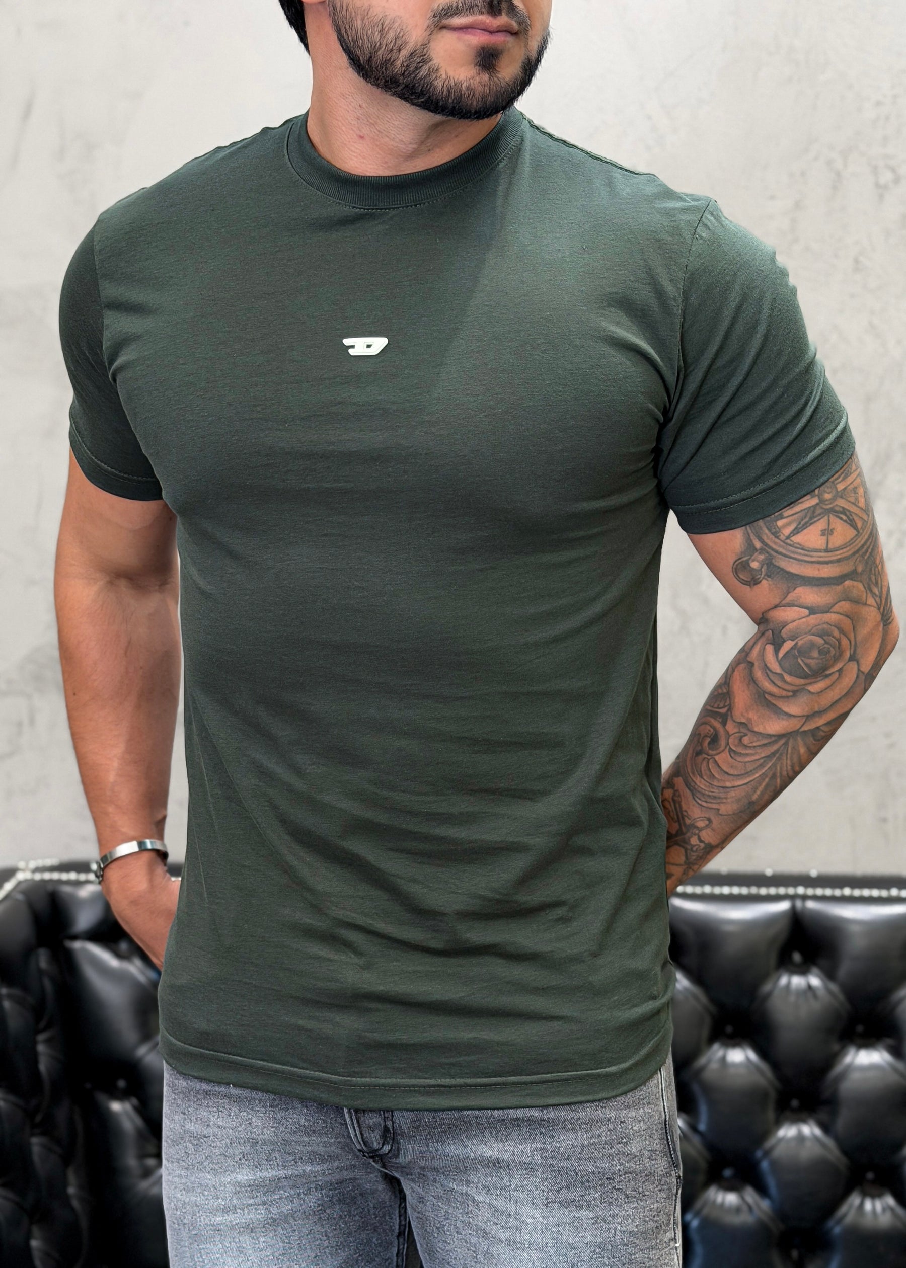T-Shirt DIESEL Basic Musgo