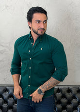 Camisa Ralph Lauren M/L Tinturada Verde