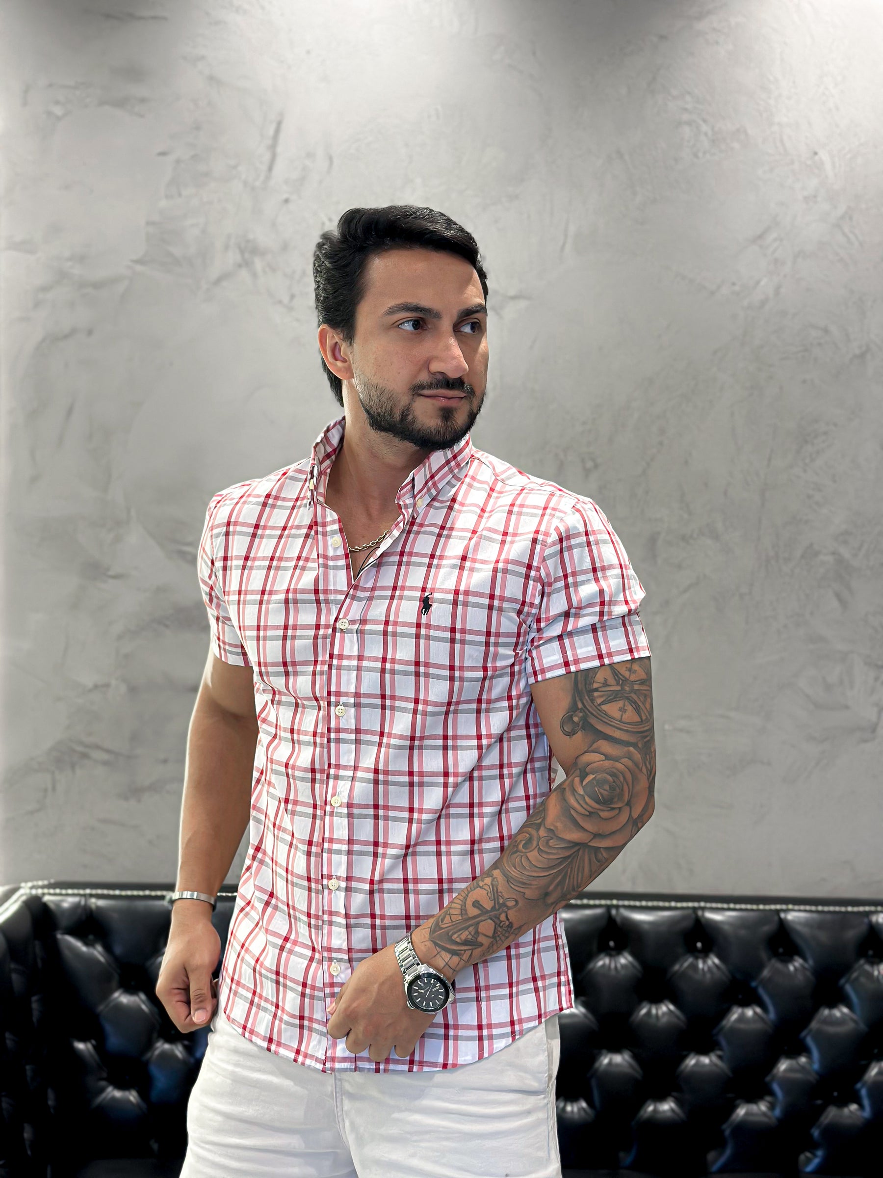 Camisa Ralph Lauren M/Curta Xadrez