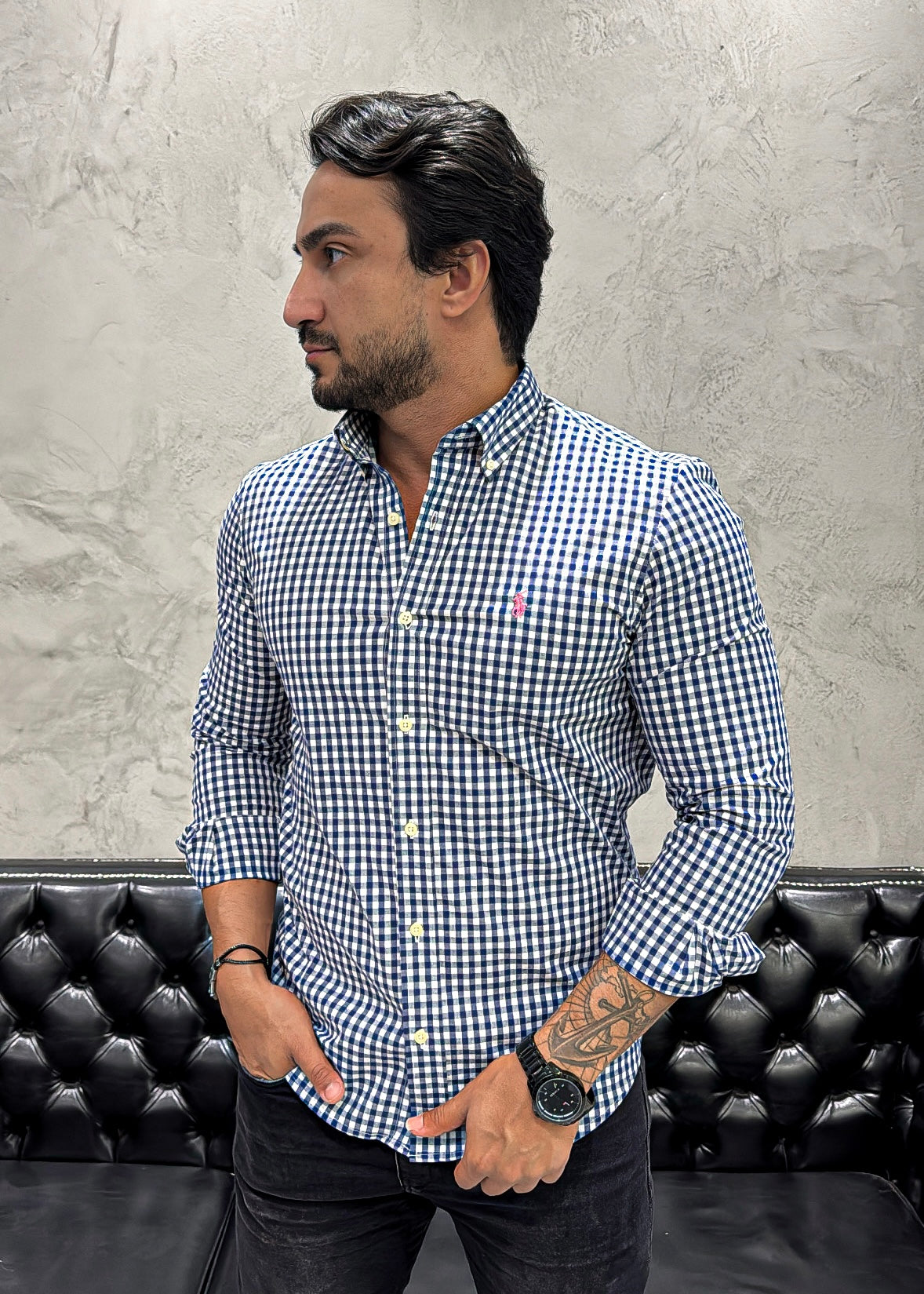 Camisa Ralph Lauren M/Longa Xadrez