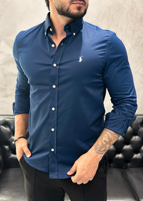 Camisa Ralph Lauren M/Longa Azul Marinho