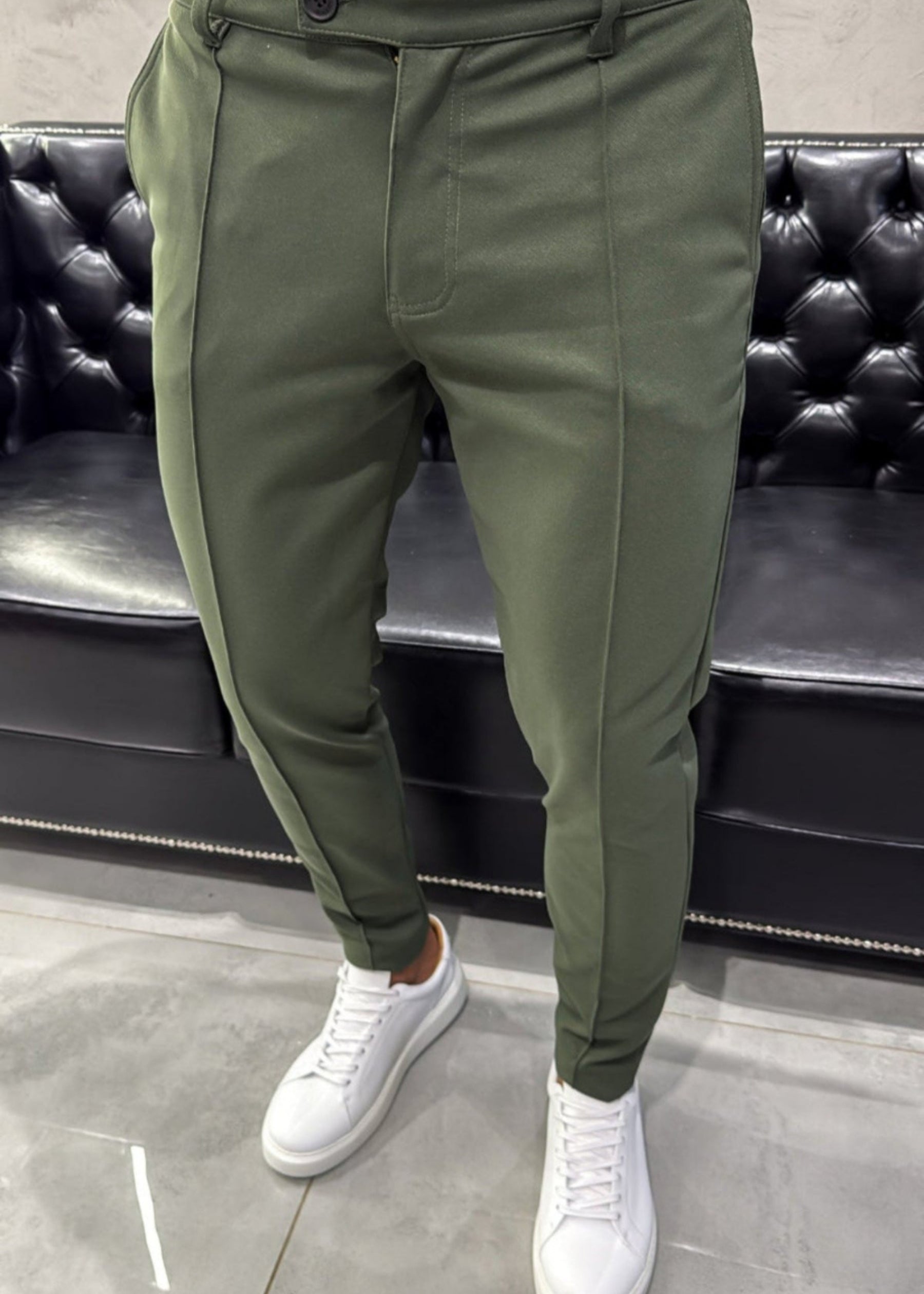 Calça Alfaiataria Malha Encorpada Militar