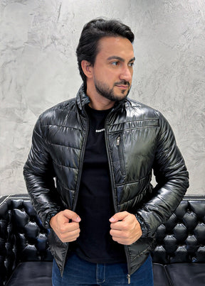 Jaqueta Puffer Matelassê Preto
