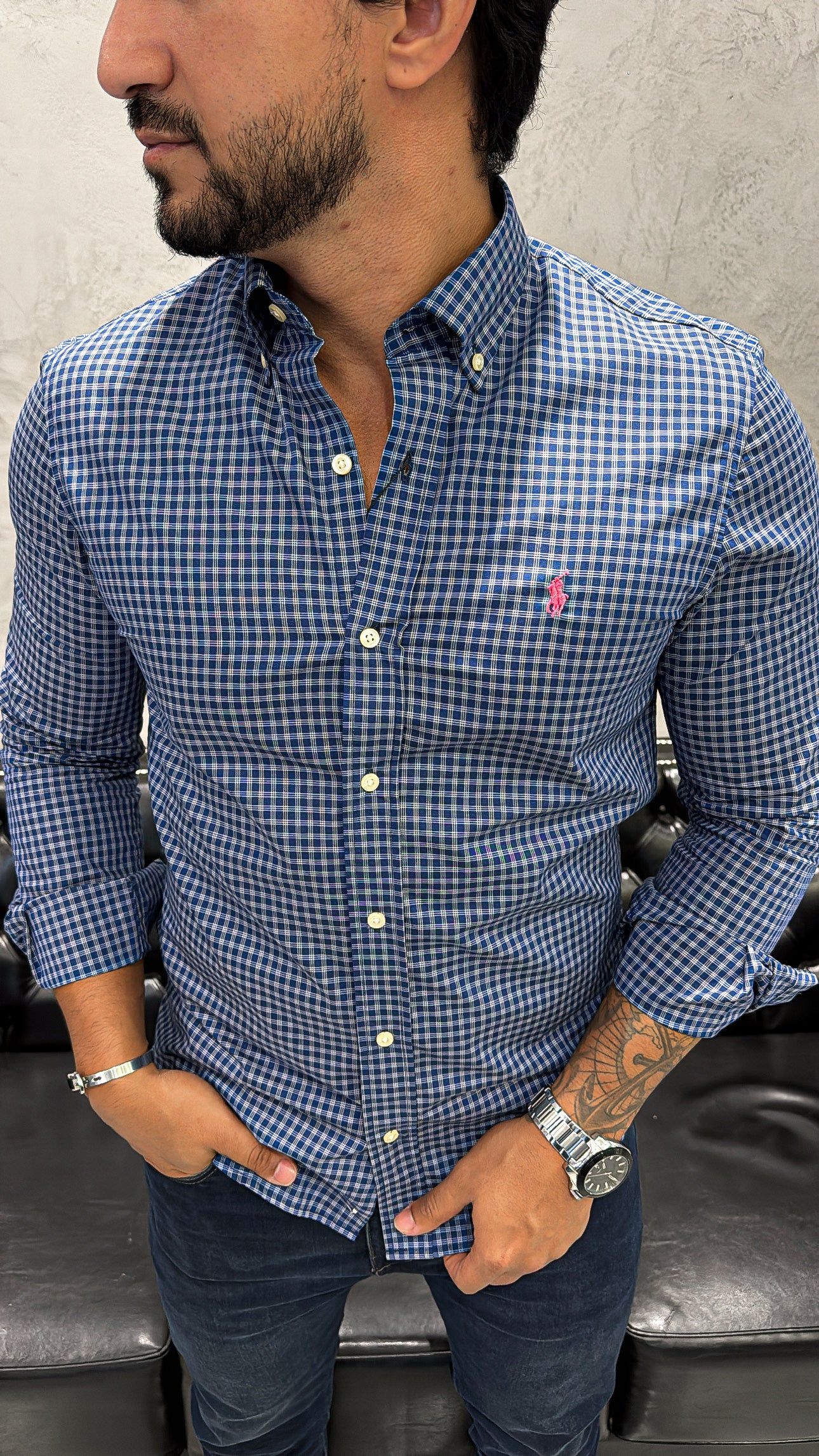 Camisa Ralph Lauren M/Longa Xadrez