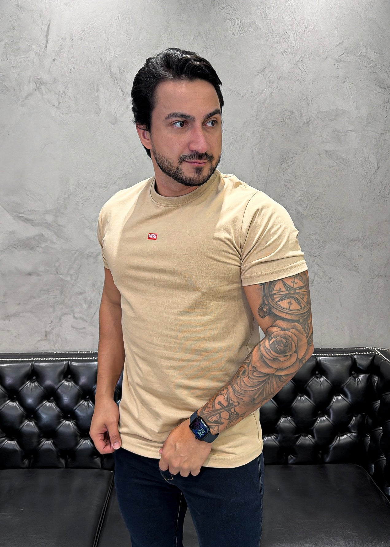 T-Shirt Basic DIESEL Areia