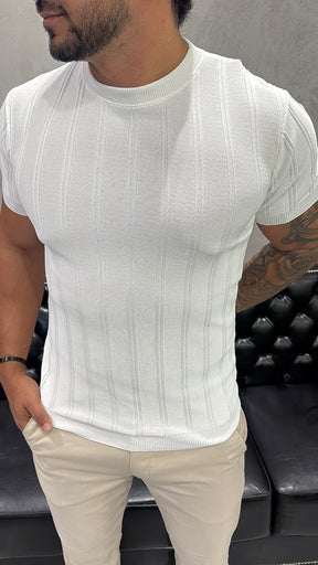 T-Shirt Basica Tricot Branco