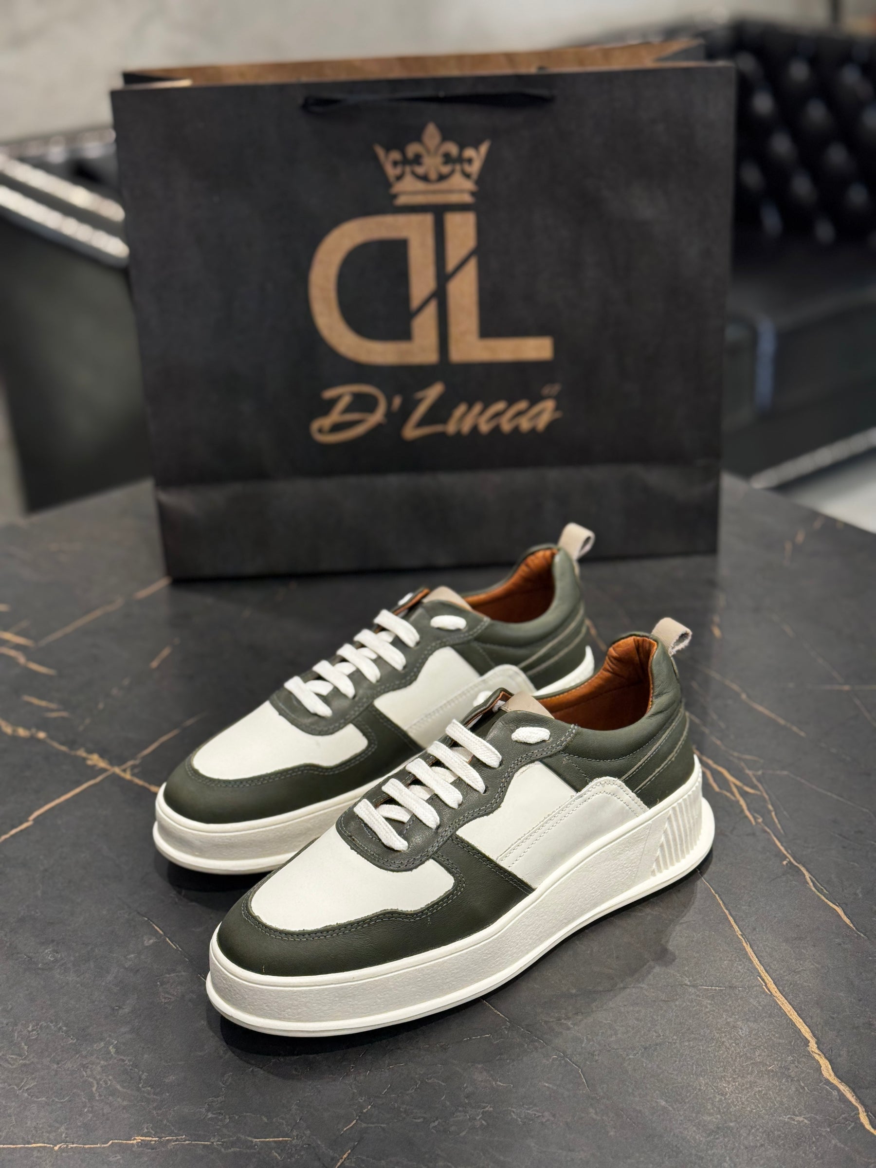 Sneaker DL67 Areia c/ Musgo