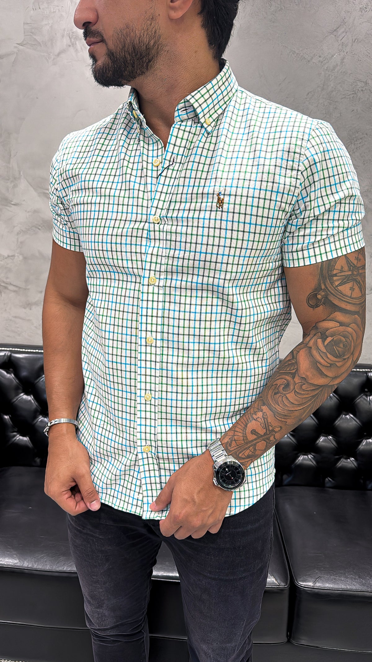 Camisa Ralph Lauren M/Curta Xadrez