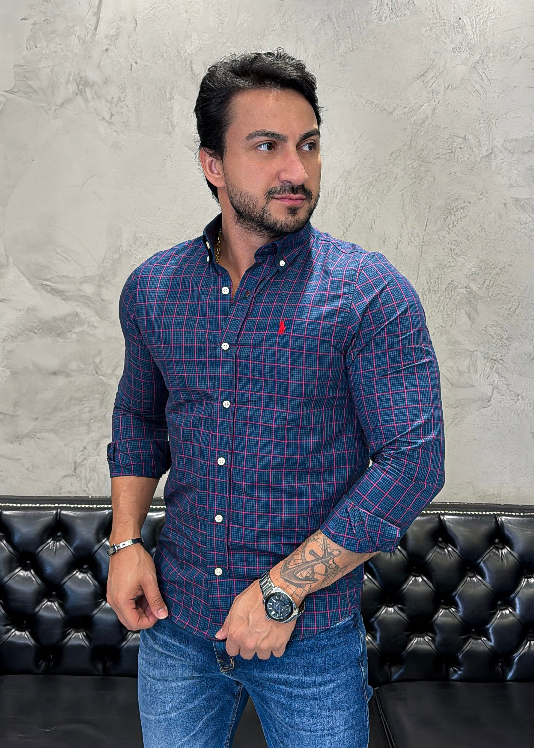Camisa Ralph Lauren M/Longa Xadrez